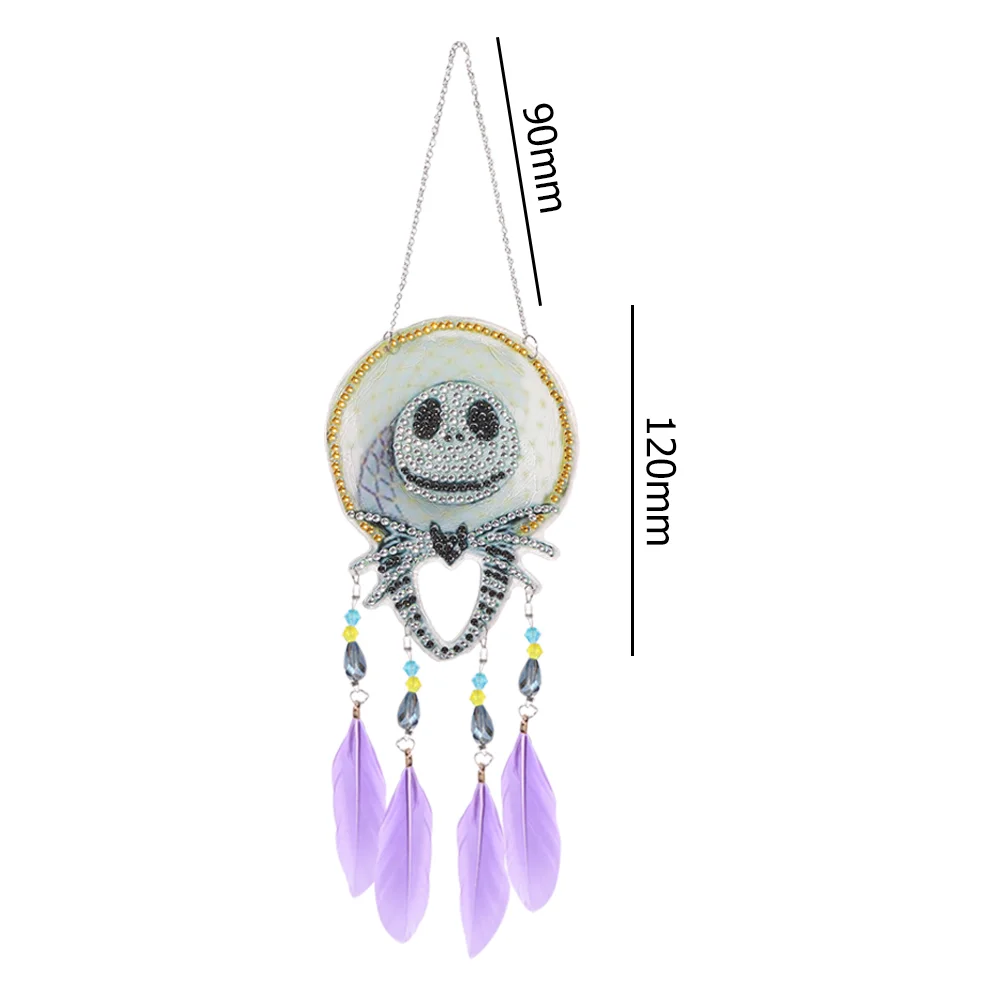 DIY Diamond Painting Dream Light Catcher Wind Chime - Skull
