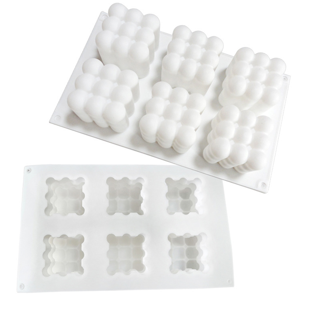 

Silicone Cake Mould with 6 Cubes Jelly Pudding Mould, 501 Original