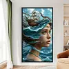 Silhouette Ocean Girl-11CT Stamped Cross Stitch 40*70cm/15.75*27.56in(Big Size) tapestrymarket