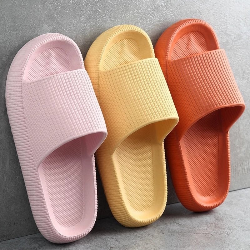 Men Thick Platform Home Slippers Women Fashion Soft Sole EVA Indoor Slides Shoes Woman Sandals 2021 Summer Non-slip Flip Flops