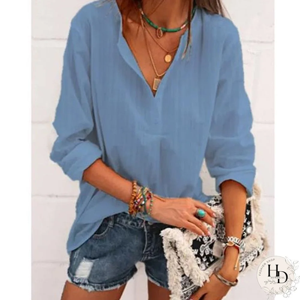 Jacquard Spring and Autumn Loose Blouse Open Tube Round Neck Woven T-shirt