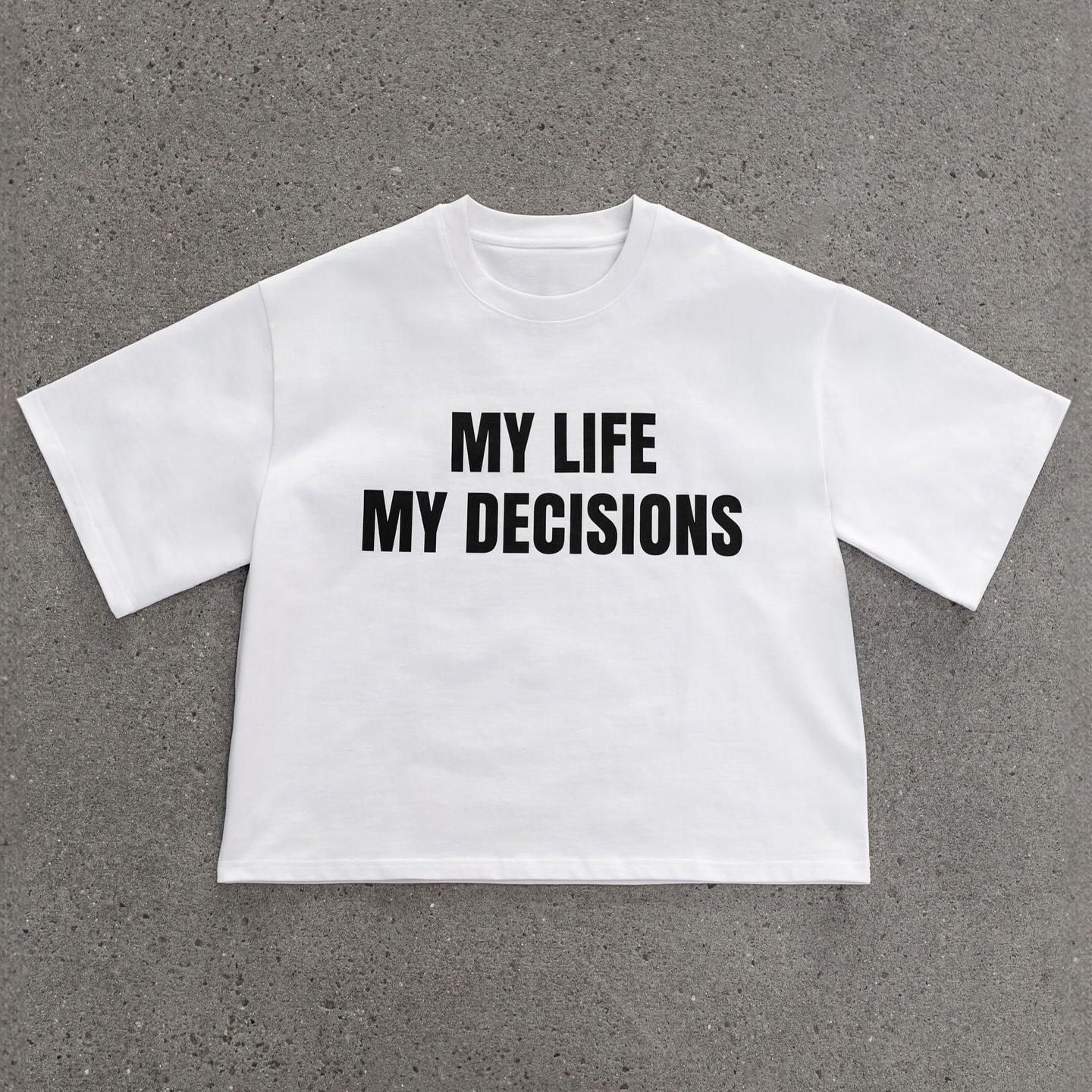 Sopula My Life My Decisions Graphics Cotton Cropped T-Shirts