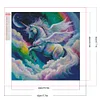 (40*40cm)Rainbow Unicorn - Round Partial AB Drill Diamond Painting