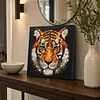 DIY Pre-Framed Tiger Button Art Canvas Kit