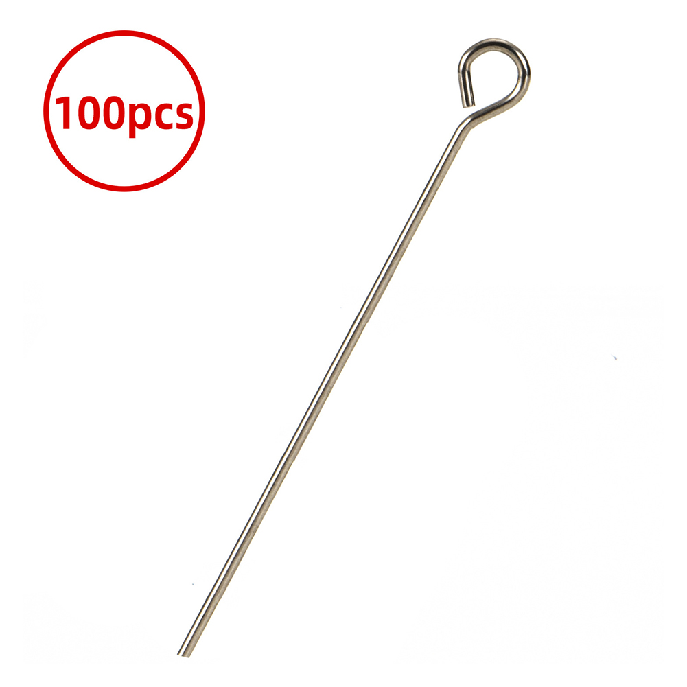 

100pcs Fishing Swivel Pin Lure Bait Bearing Flat Head Clip Fishing Tackle, 50mm, 501 Original