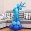 10PCS Blue Pink Party 0 - 9 Numbers Aluminum Film Latex Balloons Birthday Anniversary Decors