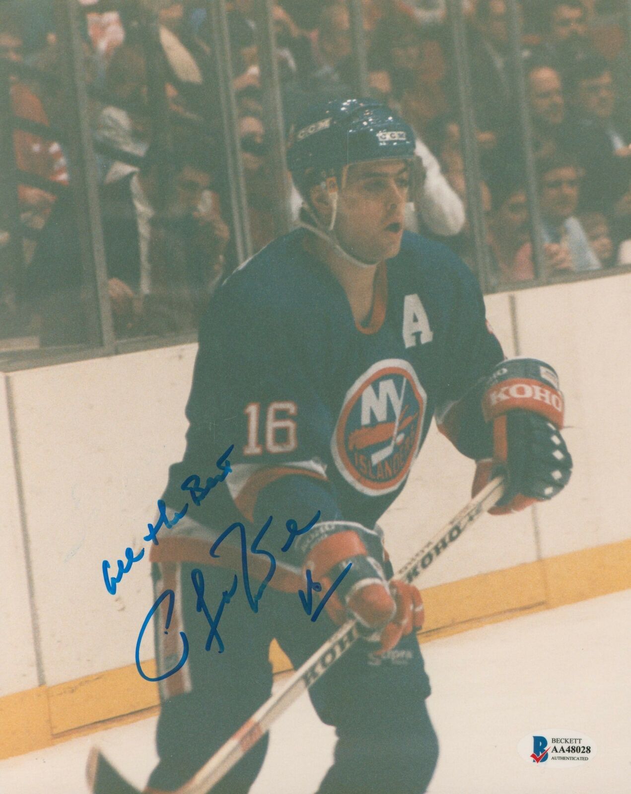 Islanders Pat LaFontaine Authentic Signed 8x10 Photo Poster painting Autographed BAS #AA48028