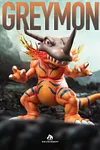 Greymon - Digimon Resin Statue - An-Studios