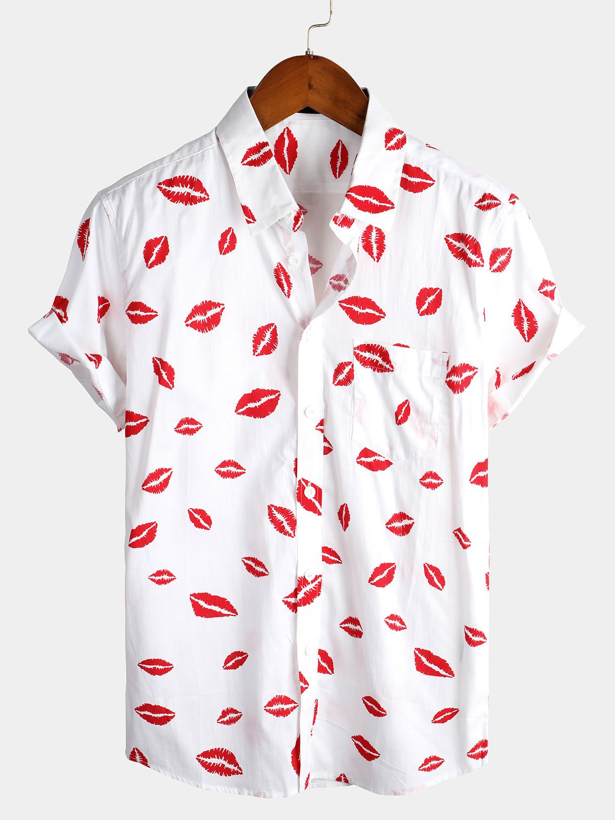 Men's Holiday Regular Fit Short Sleeve Casual Shirt