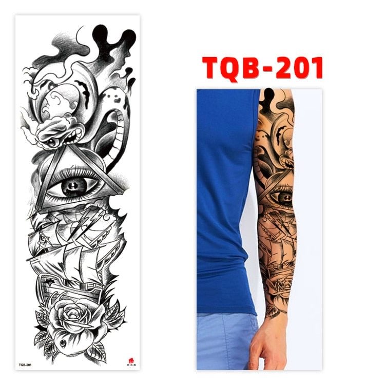 Temporary Tatoo Tattoo for Woman Tattoo Stickers Arm Tattoo Big Sleeve Men and Women Personality Tiger Leopard stickers