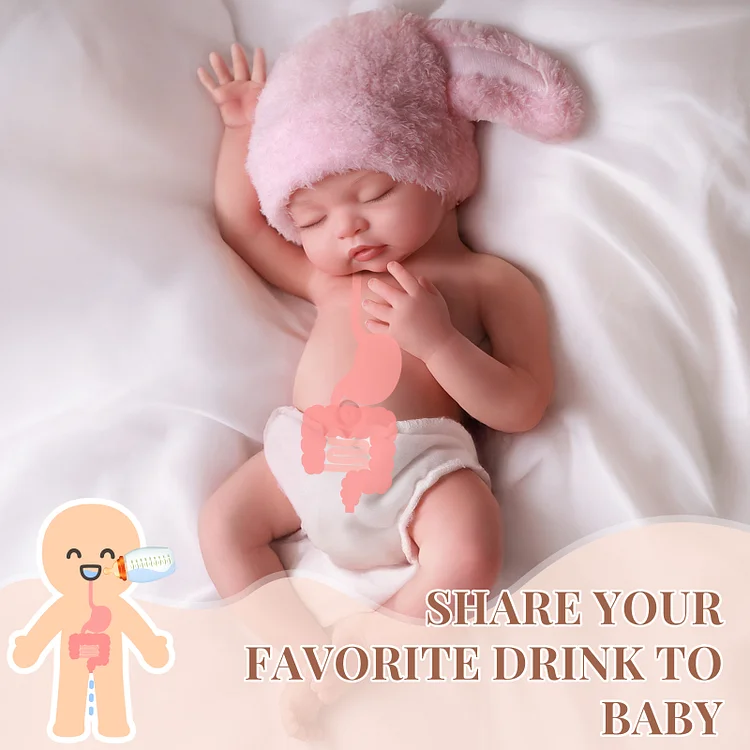 [Wet and Drink System]Babeside Nancy 12" Realistic Silicone Smiling Baby Little Infant Girl