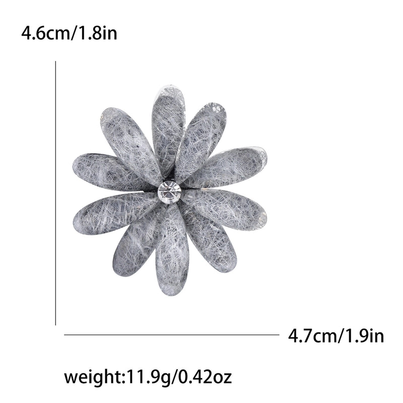 Minimalist Pin Flower Alloy Inlay Acrylic Women’s Brooches