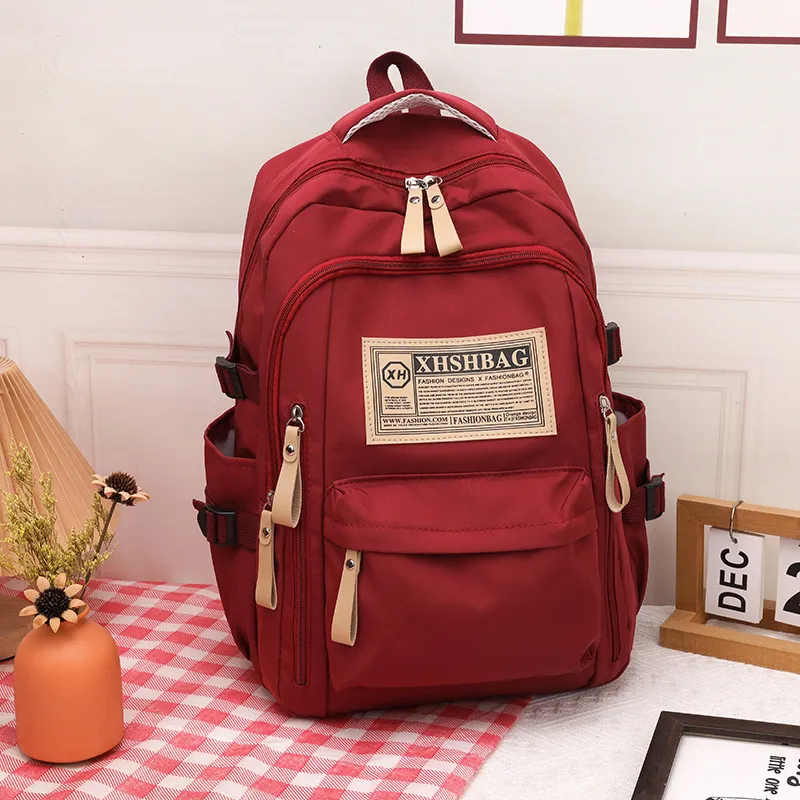 Vintage Label Large Capacity Student Backpack