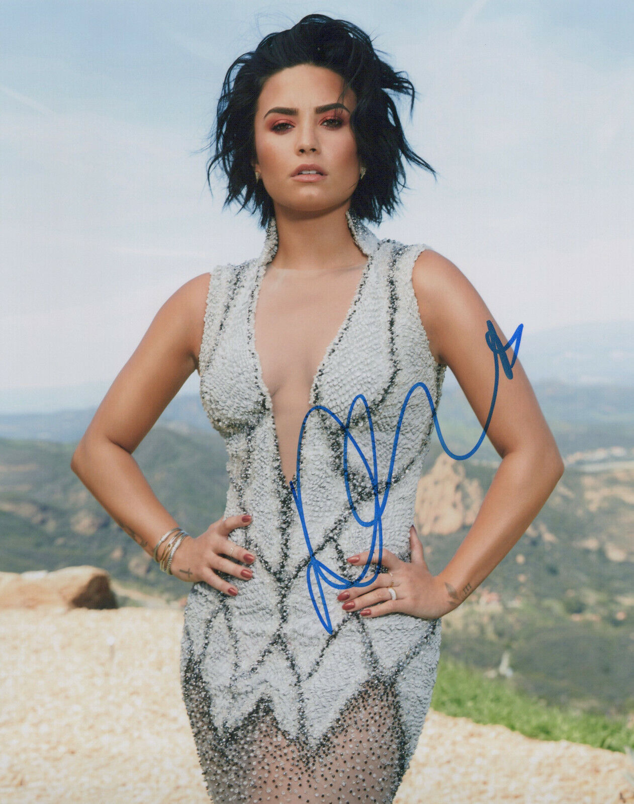 Demi Lovato signed 8x10 Photo Poster painting