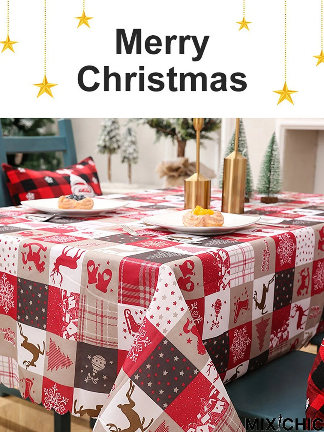 Creative Christmas Printed Tablecloths Table Runners Party Decorations Xmas Decoration