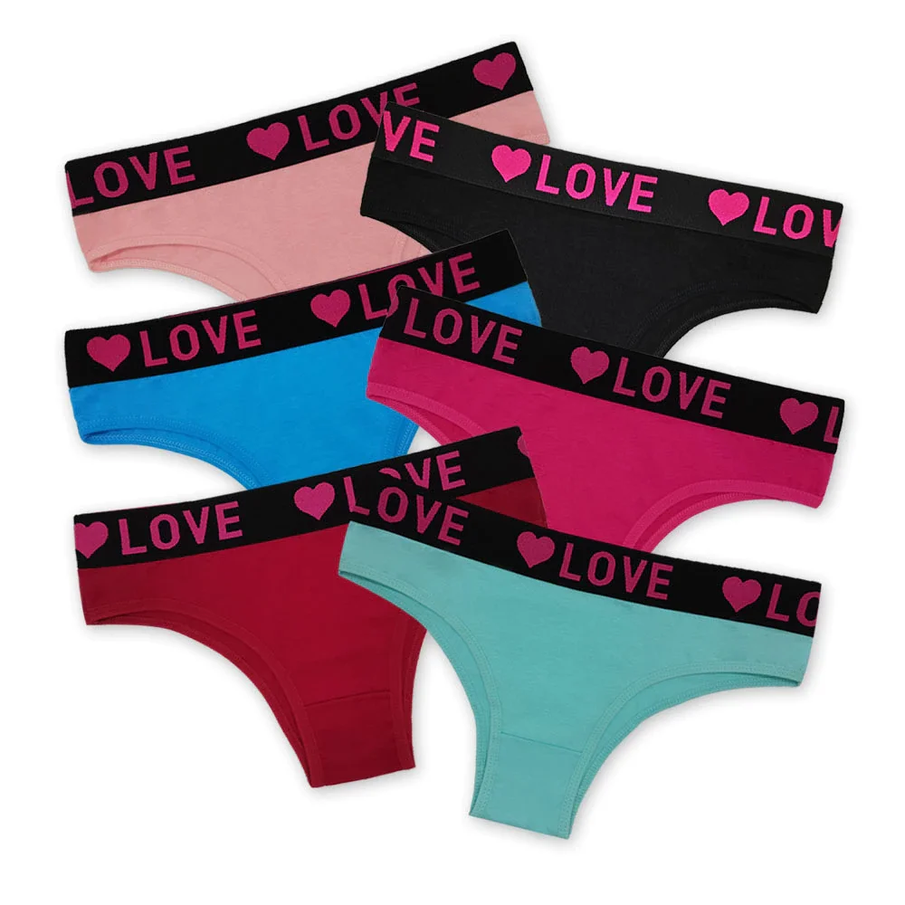 Billionm Cotton Women Panties Sexy Underwear Low Waist Underpants Woman Letter Pantys Female Briefs Intimates Lingerie