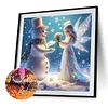 Diamond Painting -DIY Round Drill Angel Snowman(40x40cm)