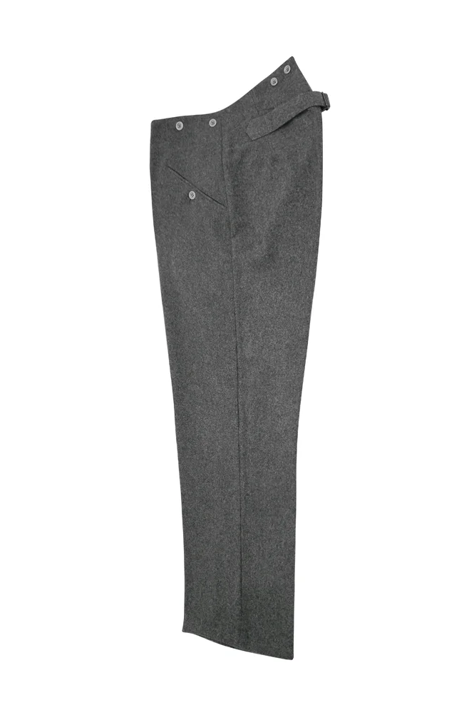  Elite German Stone Grey Wool Trousers German-Uniform