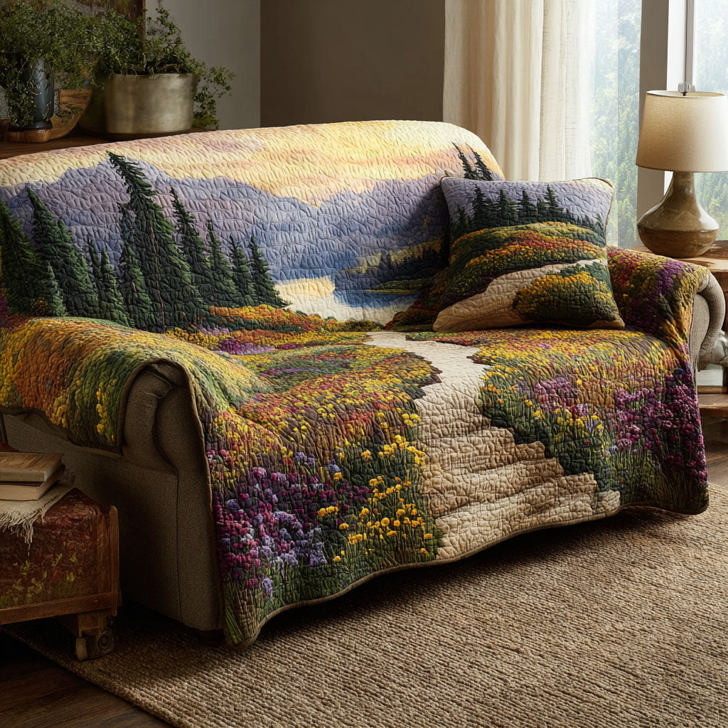 Quiet Peaks Quilted Sofa Cover NCU0DK11667 everthome