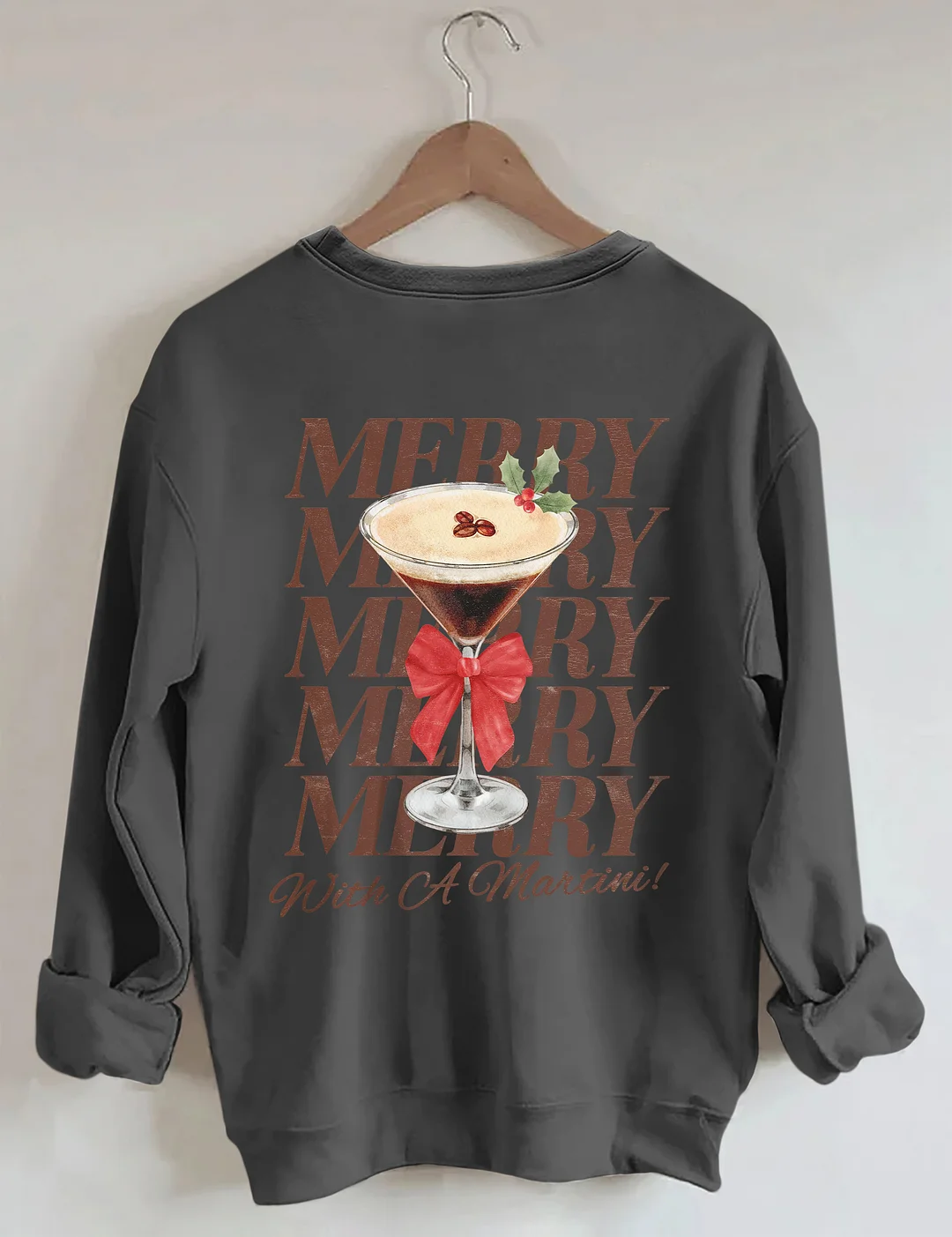 Merry With A Martini Espresso Martini Sweatshirt 