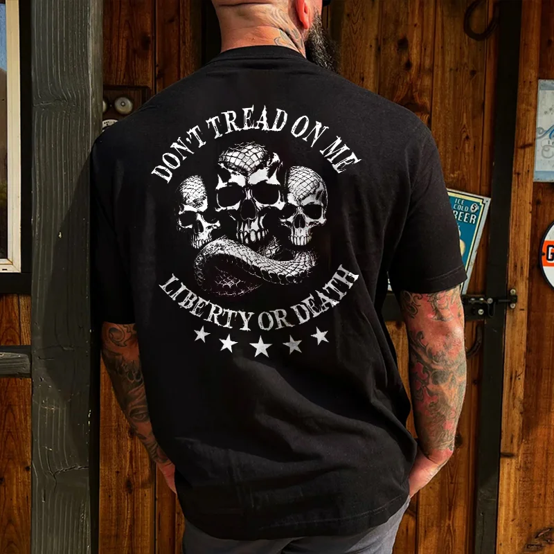 Livereid Don't Tread On Me Print Men's T-shirt - Livereid