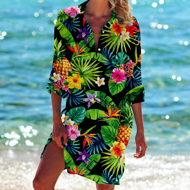 Mature Women Flowers And Plants 3D Printed Top Bikini Shirt