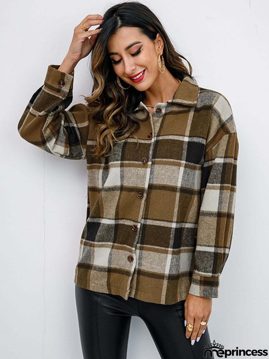 Plaid Button-Down Jacket