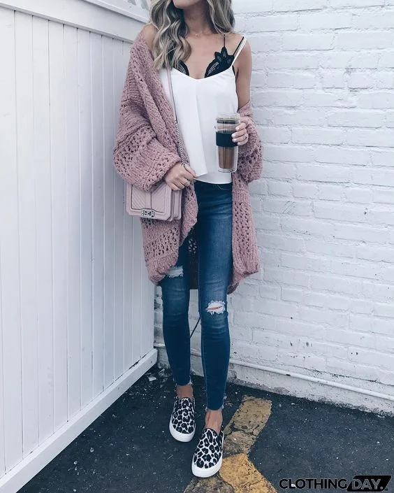 Chunky Wide Long Sleeve Knit Cardigan