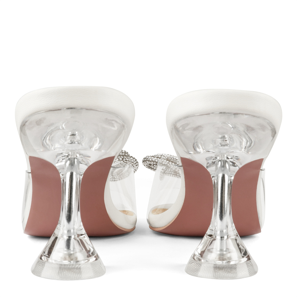 7cm/2.76''  Crystallized Low Heeled Sandals Women's Slippers