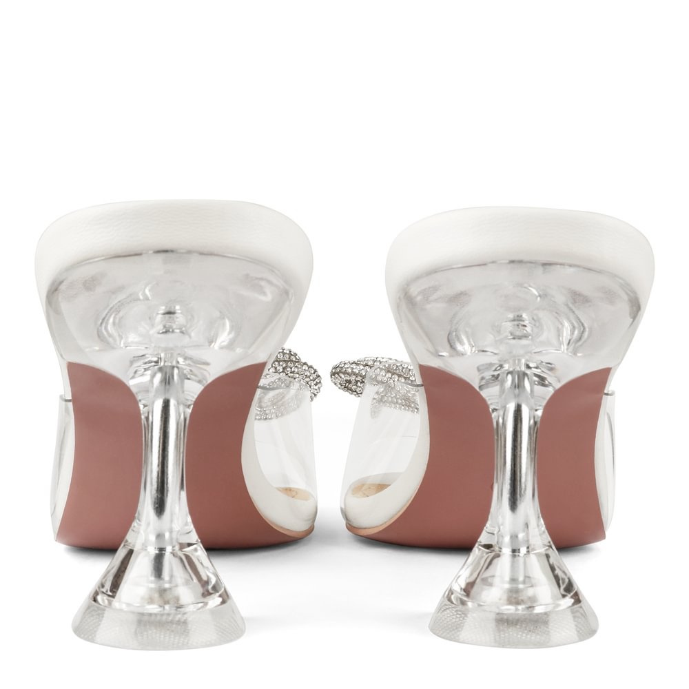 7cm/2.76''  Crystallized Low Heeled Sandals Women's Slippers