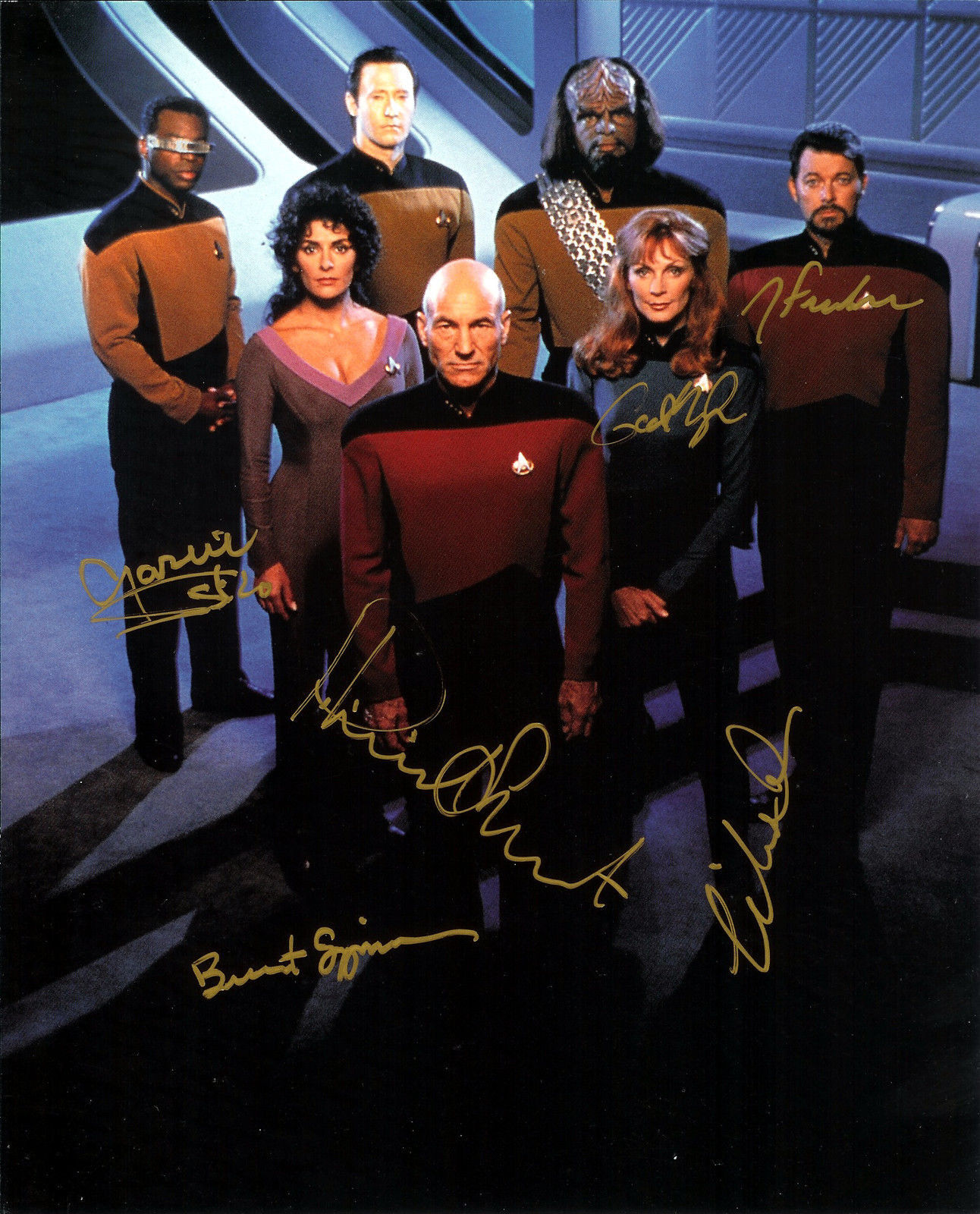 STAR TREK THE NEXT GENERATION CAST AUTOGRAPH SIGNED PP Photo Poster painting POSTER