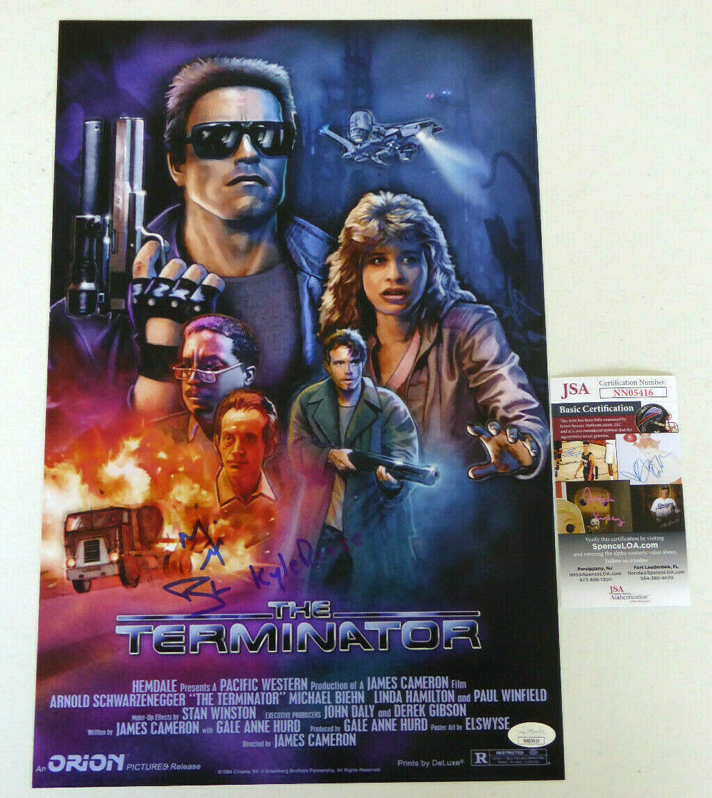 Michael Biehn Signed 11x17 Photo Poster painting, The Terminator, Kyle Reese, Collage, JSA COA