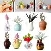 8pcs Cute Ceramic Vase Refrigerator Magnets Fridge Magnets Refrigerator Stickers
