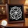 12Pcs DIY Mini Pearl Painting Flower for Home Decor(15x15cm)