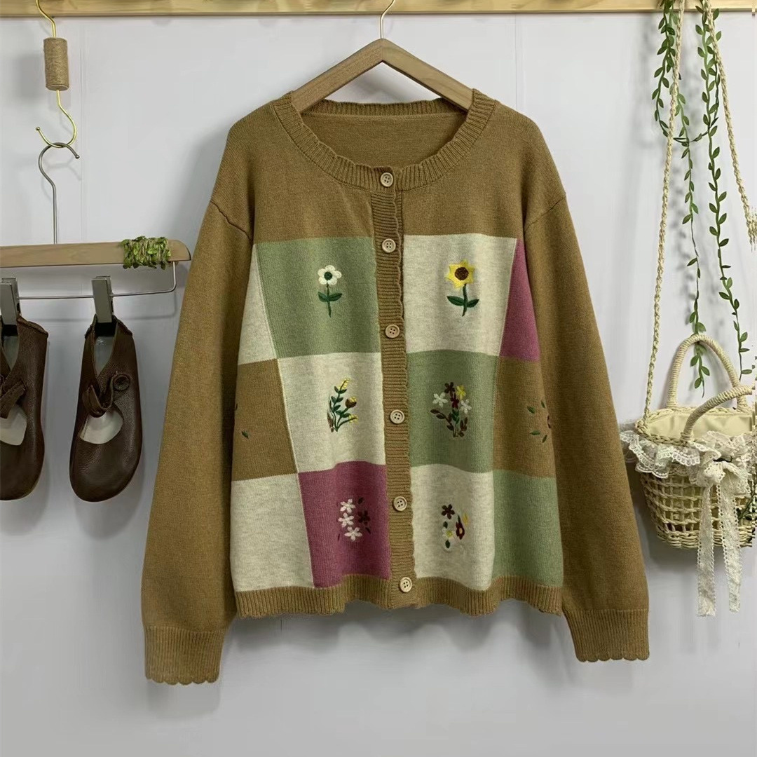 Chicfifth Sweater Women Winter Long Sleeve High Quality Autumn Vintage Top Knitted Cardigan