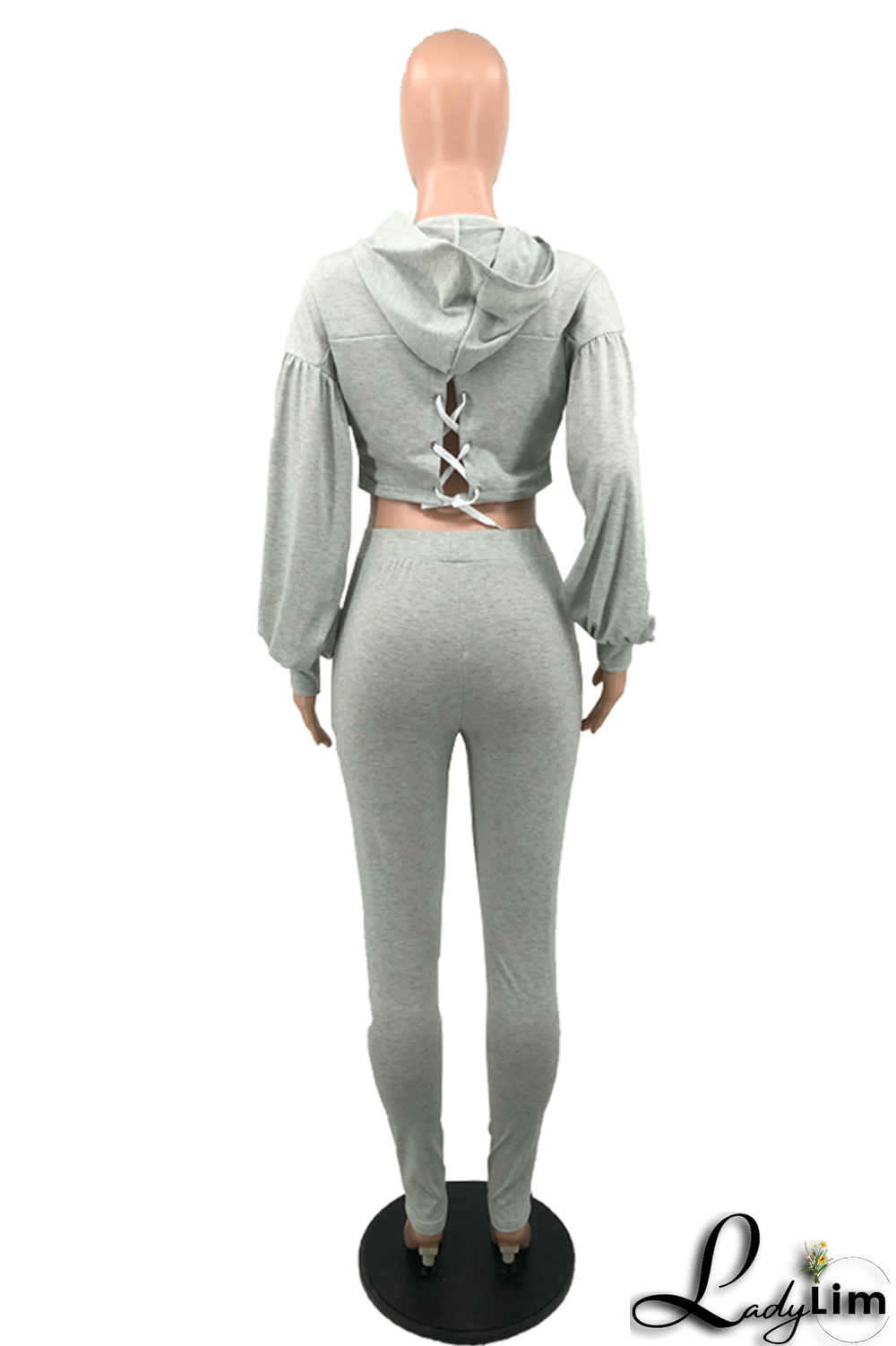 Blue Fashion Solid Patchwork V Neck Long Sleeve Two Pieces