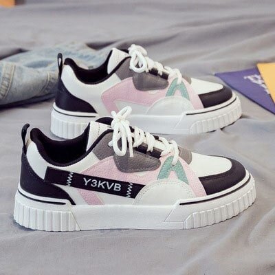2021Hot Flats Woman Sneakers Women's Shoes Ladies Casual Breathable Female Vulcanized Shoes Lace Up Woman Comfort Walking Shoes