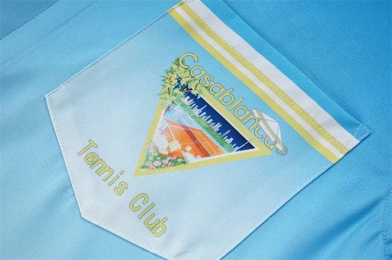 Casablanca 2023SS New Product Silk Short Sleeve Shirt