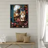 Fensterbank Katze - runder Bohrer Diamantmalerei - 40*50cm
