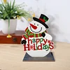 >SALE<2D Flat Wooden Xmas Snowman DIY Diamond Painting Desktop Decorations Home Decor