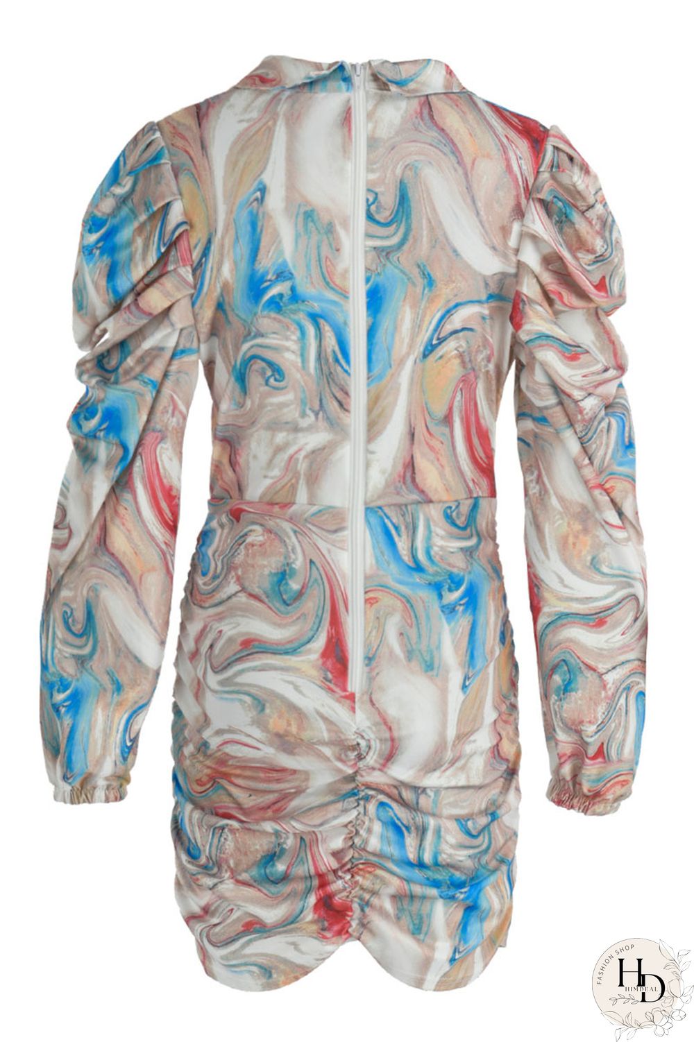 Beige Sexy Print Split Joint V Neck One Step Skirt Dresses