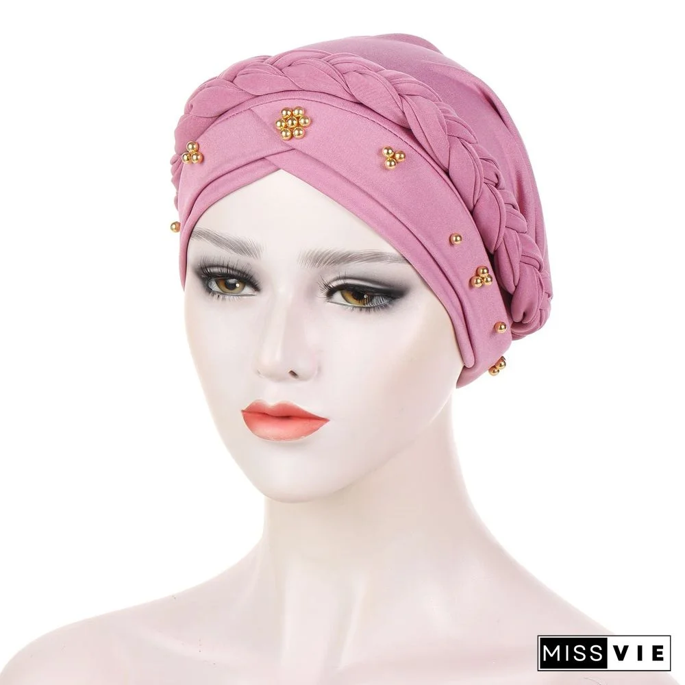 Women's Floral Printed Muslim Turban Hat Cap