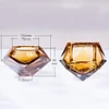 Windproof Cigarette Ashtray Creative Diamond Styling Crystal Glass Ashtray Home Living Room Office Hotel Portable Ashtrays Personality Decoration Ash Trays Desktop Smoking Ash Tray Holder