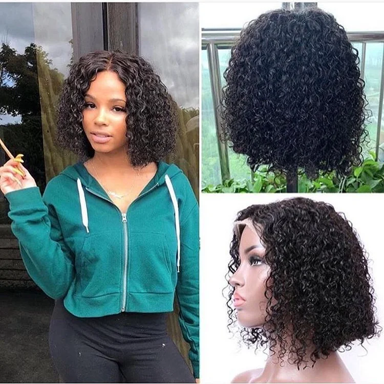 2019 NEW GLUELESS BASIC CAP LACE  SHORT CURLY WIG