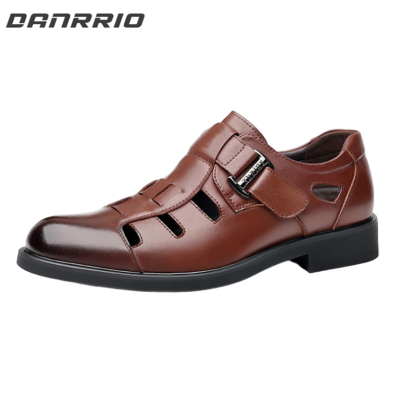 DANRRIO Cowhide Hollow Breathable Sandals|Casual Loafers DANRRIO.COM DANRRIO