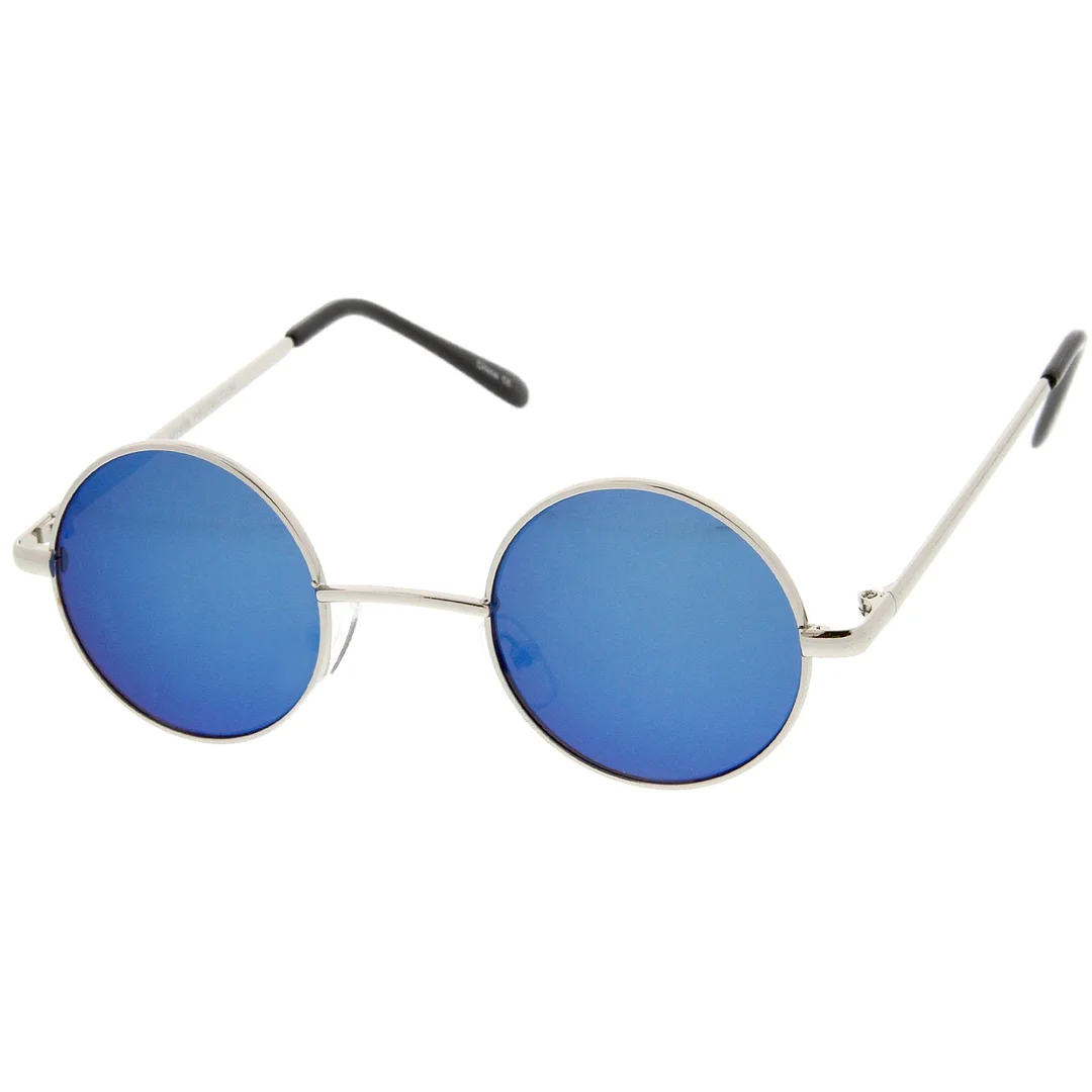 Lennon Style Small Round Color Mirrored Lens Circle glasses