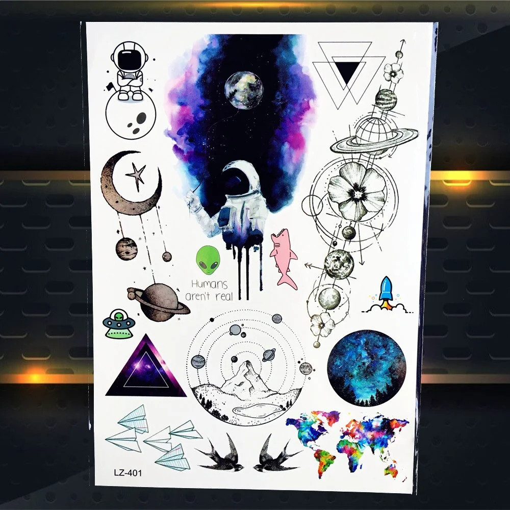 New Beautiful Diamond Whale Dolphin Temporary Tattoo Waterproof 3D Arrow Fish Tatoo For Men Women Body Art Fake Tattoo Stickers