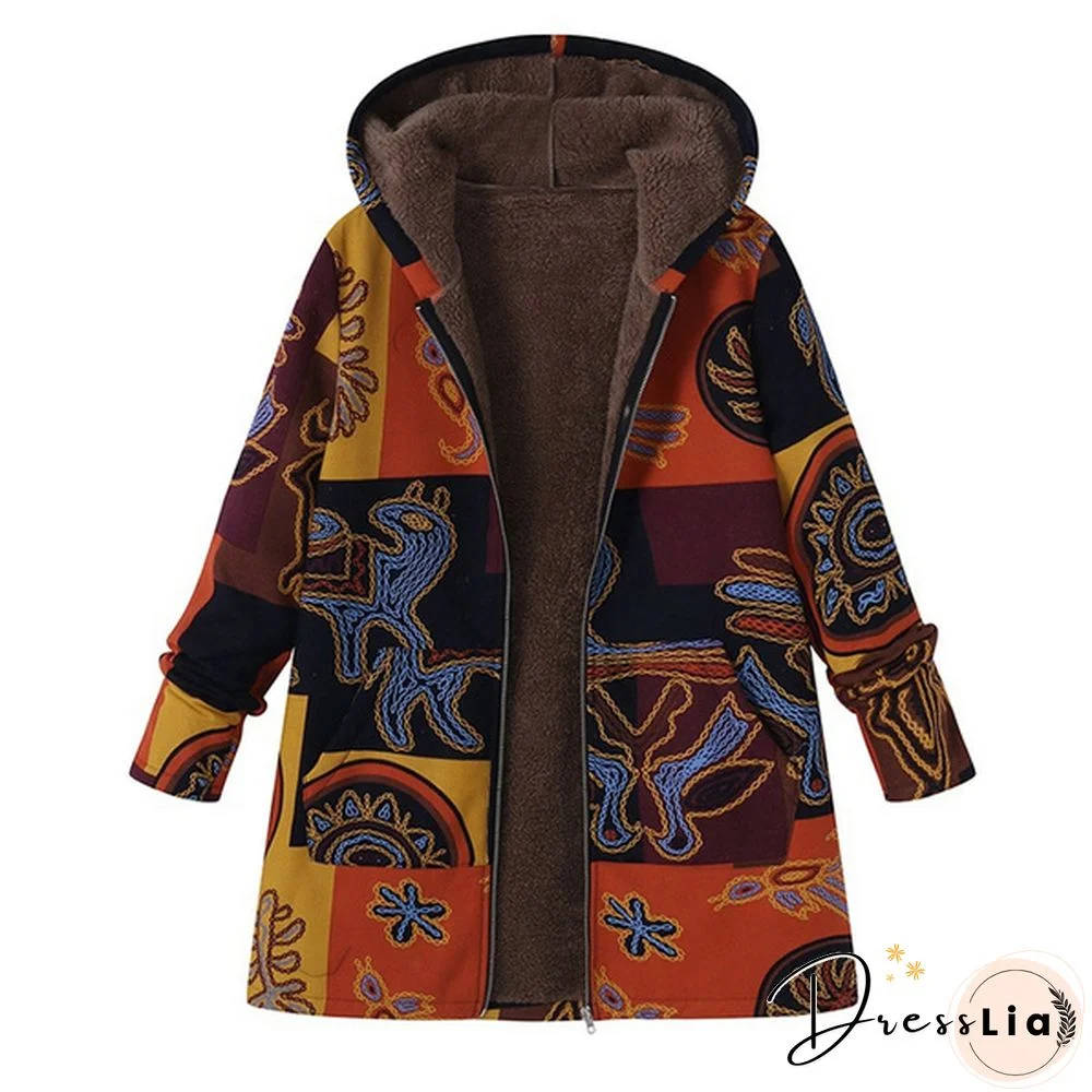 Oversize Women Hooded Long Sleeve Fluffy Fur Fleece Cozy Zipper Coat Outwear