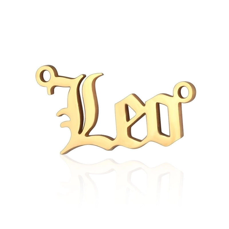 5 Pieces Stainless Steel 18K Gold Plated Letter