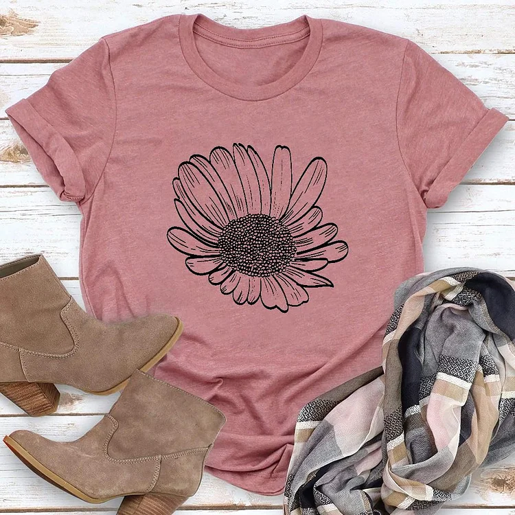 Daisy Flower T-Shirt Tee - 0612-Annaletters